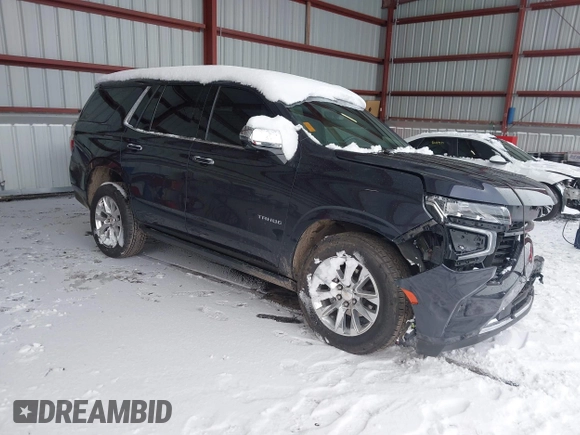 2023 Chevrolet Tahoe Premier with VIN 1GNSKSKL6PR545302, listed as a IAAI auction lot 41017179 with 16,877 mi miles and . Bid and sale history available at DreamBid. Image 1.
