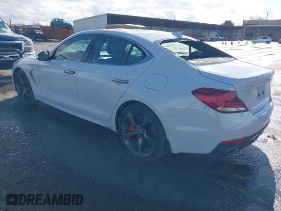 2019 Genesis G70 Dynamic with VIN KMTG34LE2KU032479, listed as a IAAI auction lot 41561604 with 68,098 mi miles and . Bid and sale history available at DreamBid. Image 3.