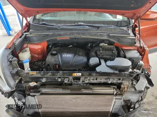 2014 Hyundai Santa Fe with VIN 5XYZT3LB4EG145430, listed as a Copart auction lot 58554075 with 38,690 mi miles and Salvage title. Bid and sale history available at DreamBid. Image 12.