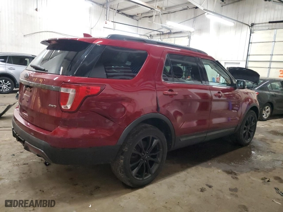 2017 Ford Explorer XLT with VIN 1FM5K8D80HGB91447, listed as a Copart auction lot 51487435 with 174,559 mi miles and Salvage Title. Bid and sale history available at carsss.com. Image 3.