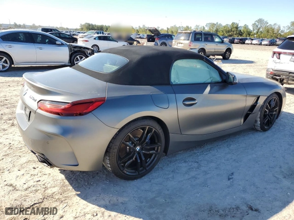 2020 BMW Z4 sDriveM40i with VIN WBAHF9C04LWW40647, listed as a Copart auction lot 80900534 with 0 mi miles and Salvage Title. Bid and sale history available at carsss.com. Image 3.