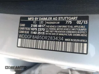 2013 Mercedes-Benz C 300 Sport с VIN WDDGF8AB5DR283434, выставлен на аукционе IAAI как лот 42375781 с пробегом 87 364 миль миль и . История ставок и продаж доступна на DreamBid. Изображение 9.