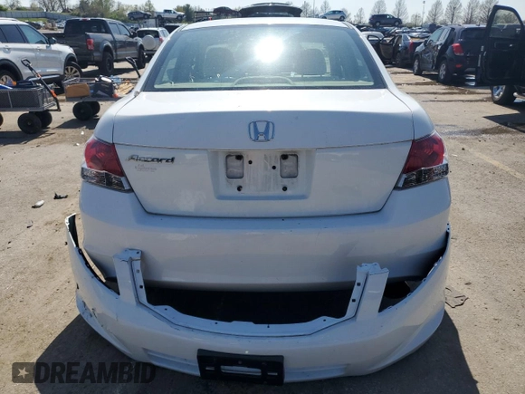 2009 Honda Accord LX-P with VIN 1HGCP26489A026899, listed as a Copart auction lot 52345195 with 186,057 mi miles and Salvage Title. Bid and sale history available at DreamBid. Image 6.