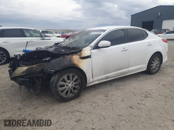 2015 Kia Optima EX with VIN 5XXGN4A70FG391970, listed as a Copart auction lot 51131335 with Not provided miles and Salvage title. Bid and sale history available at DreamBid. Image 1.