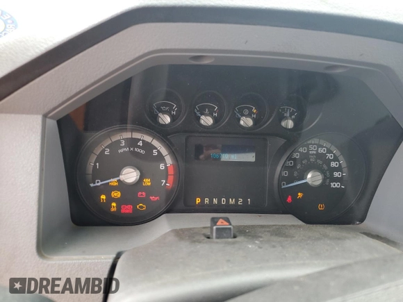 2013 Ford F-250 XL with VIN 1FTBF2B68DEA82735, listed as a Copart auction lot 58543855 with 106,710 mi miles and Salvage title. Bid and sale history available at DreamBid. Image 9.