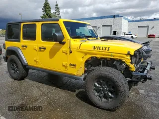 2020 Jeep Wrangler Unlimited Sport with VIN 1C4HJXDM2LW289101, listed as a Copart auction lot 48896365 with 52,536 mi miles and Salvage title. Bid and sale history available at DreamBid. Image 4.