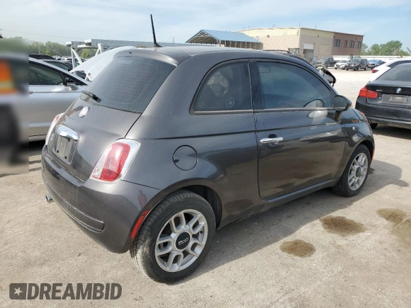 2015 FIAT 500 Pop с VIN 3C3CFFAR4FT501789, выставлен на аукционе Copart как лот 56663655 с пробегом 64 574 миль миль и Списание • Salvage title. История ставок и продаж доступна на DreamBid. Изображение 3.