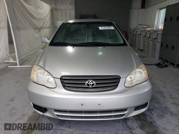 2004 Toyota Corolla CE with VIN 2T1BR32E54C262391, listed as a Copart auction lot 51225865 with 217,999 mi miles and Salvage Title. Bid and sale history available at DreamBid. Image 5.