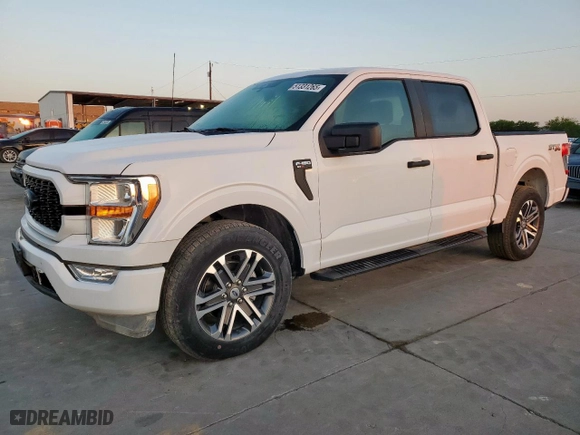 2021 Ford F-150 XL with VIN 1FTEW1C89MKE55077, listed as a Copart auction lot 51331265 with 32,936 mi miles and Salvage Title. Bid and sale history available at carsss.com. Image 1.