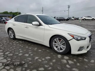 2015 Infiniti Q50 with VIN JN1BV7AP7FM356450, listed as a Copart auction lot 54594765 with 136,096 mi miles and Salvage title. Bid and sale history available at DreamBid. Image 4.