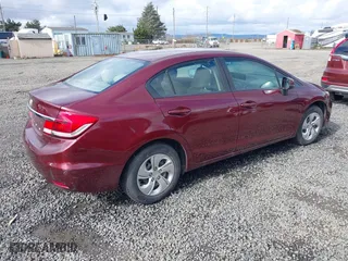2013 Honda Civic Sdn LX with VIN 2HGFB2F52DH538253, listed as a IAAI auction lot 41824855 with 1 mi miles. Bid and sale history available at carsss.com. Image 4.