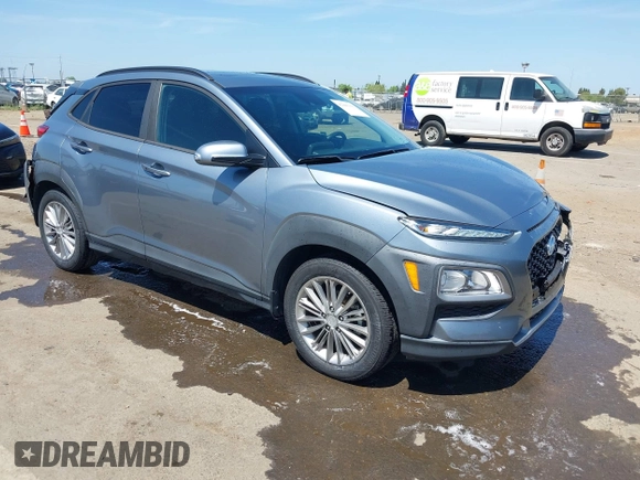 2019 Hyundai Kona SEL with VIN KM8K62AA9KU282916, listed as a IAAI auction lot 42086109 with 59,288 mi miles. Bid and sale history available at carsss.com. Image 1.