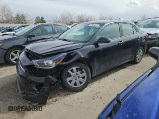 2022 Kia Rio S with VIN 3KPA24AD6NE445249, listed as a Copart auction lot 47897285 with 51,906 mi miles and Salvage Title. Bid and sale history available at carsss.com. Image 1.