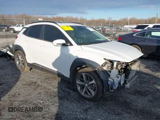 2019 Hyundai Kona Limited with VIN KM8K33A59KU371435, listed as a IAAI auction lot 41217772 with 72,454 mi miles. Bid and sale history available at carsss.com. Image 1.
