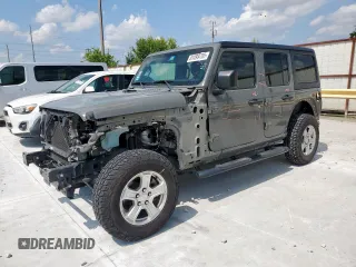 2020 Jeep Wrangler Unlimited Sport S with VIN 1C4HJXDN0LW276906, listed as a Copart auction lot 61099705 with 103,873 mi miles and Salvage title. Bid and sale history available at DreamBid. Image 1.
