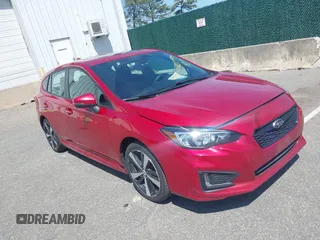 2017 Subaru Impreza Sport with VIN 4S3GTAM67H3738222, listed as a IAAI auction lot 42114564 with 116,600 mi miles. Bid and sale history available at carsss.com. Image 1.