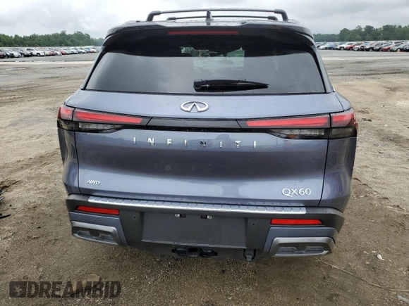 2024 Infiniti QX60 Autograph with VIN 5N1DL1HU0RC351441, listed as a Copart auction lot 63048824 with 6,953 mi miles and Salvage title. Bid and sale history available at DreamBid. Image 6.