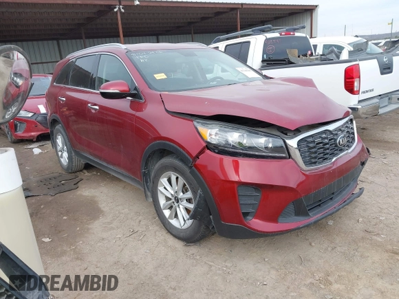 2019 Kia Sorento L with VIN 5XYPG4A37KG465964, listed as a IAAI auction lot 41346205 with 120,594 mi miles. Bid and sale history available at carsss.com. Image 1.