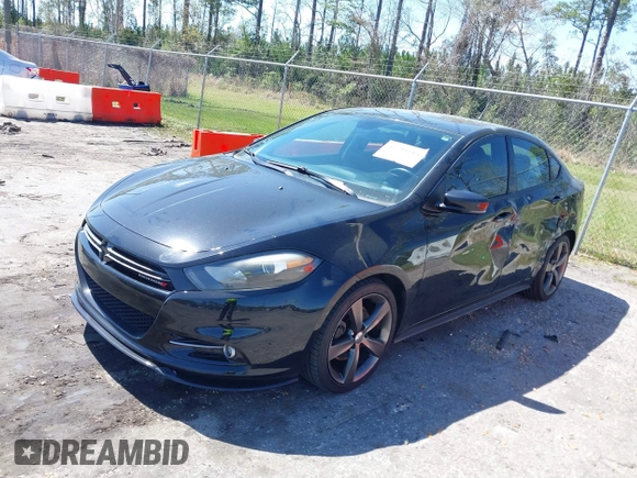 2015 Dodge Dart GT with VIN 1C3CDFEB2FD205663, listed as a IAAI auction lot 41795614 with 108,714 mi miles. Bid and sale history available at carsss.com. Image 2.