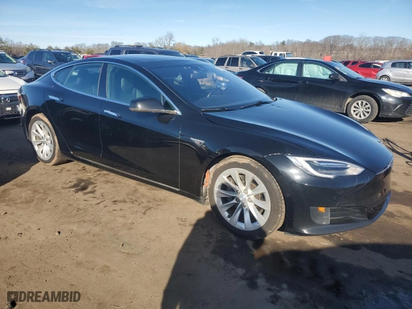 2016 Tesla Model S 90D with VIN 5YJSA1E27GF160782, listed as a Copart auction lot 46520325 with 91,177 mi miles and Salvage Title. Bid and sale history available at carsss.com. Image 4.