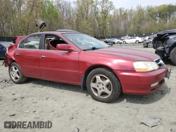 2003 Acura TL w/Navigation System with VIN 19UUA56793A004127, listed as a Copart auction lot 53034165 with 246,969 mi miles and Salvage Title. Bid and sale history available at carsss.com. Image 4.