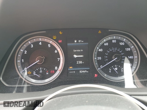 2023 Hyundai Sonata SEL with VIN KMHL64JA2PA272544, listed as a Copart auction lot 49776305 with 82,469 mi miles and Salvage Title. Bid and sale history available at DreamBid. Image 9.