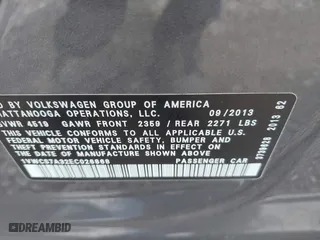 2014 Volkswagen Passat SEL Premium with VIN 1VWCS7A32EC026868, listed as a IAAI auction lot 42020450 with 90,993 mi miles. Bid and sale history available at carsss.com. Image 9.