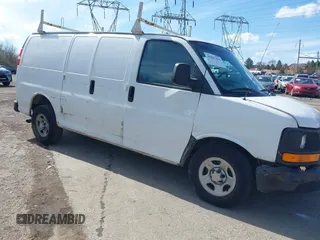 2006 Chevrolet Express Cargo Van with VIN 1GCFG15X861106359, listed as a IAAI auction lot 41847444 with 240,417 mi miles. Bid and sale history available at carsss.com. Image 1.