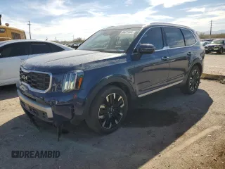 2023 Kia Telluride SX Prestige X-Line z VIN 5XYP5DGC6PG389755, wystawiony jako Copart lot #46071655 z przebiegiem 28 190 mil mil oraz Szkoda całkowita • Salvage title. Historia ofert i sprzedaży dostępna na DreamBid. Obrazek 1.