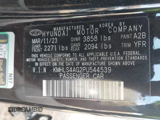 2023 Hyundai Elantra SEL z VIN KMHLS4AG2PU544539, wystawiony jako IAAI lot #41614190 z przebiegiem 4 128 mil mil oraz . Historia ofert i sprzedaży dostępna na DreamBid. Obrazek 9.