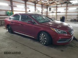 2016 Hyundai Sonata Sport with VIN 5NPE34AF9GH268856, listed as a Copart auction lot 43156845 with 116,117 mi miles and Salvage Title. Bid and sale history available at DreamBid. Image 4.
