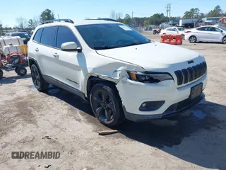 2019 Jeep Cherokee Latitude Plus with VIN 1C4PJLLB2KD296144, listed as a IAAI auction lot 41681051 with 199,698 mi miles. Bid and sale history available at carsss.com. Image 1.