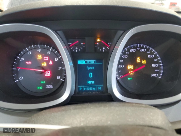 2016 Chevrolet Equinox LT with VIN 2GNFLFEK2G6303711, listed as a Copart auction lot 52701745 with 112,353 mi miles and Clean Title. Bid and sale history available at carsss.com. Image 9.