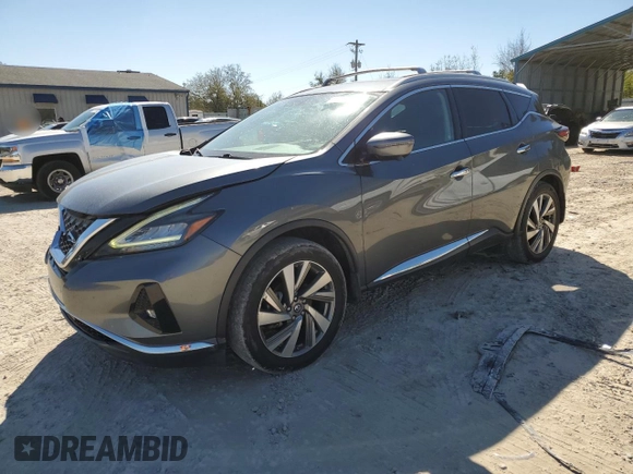 2019 Nissan Murano SL z VIN 5N1AZ2MJ5KN126770, wystawiony jako Copart lot #49575285 z przebiegiem 114 143 mil mil oraz Szkoda całkowita • Salvage title. Historia ofert i sprzedaży dostępna na DreamBid. Obrazek 1.