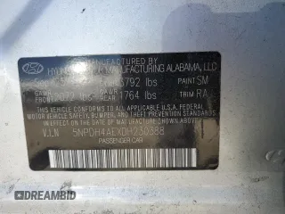 2013 Hyundai Elantra Limited z VIN 5NPDH4AEXDH230388, wystawiony jako Copart lot #53696715 z przebiegiem Nie podano mil oraz Szkoda całkowita • Salvage title. Historia ofert i sprzedaży dostępna na DreamBid. Obrazek 12.
