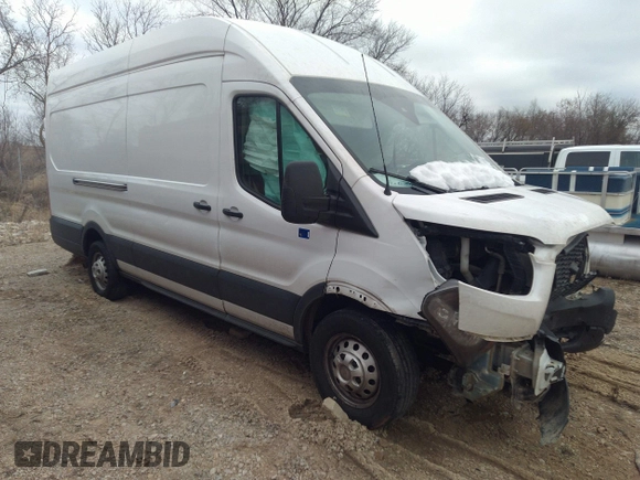 2022 Ford Transit Cargo with VIN 1FTBR3U84NKA63761, listed as a IAAI auction lot 41100280 with 90,993 mi miles and . Bid and sale history available at DreamBid. Image 1.