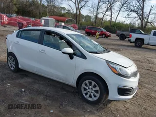 2016 Kia Rio LX with VIN KNADM4A34G6641971, listed as a IAAI auction lot 41844522 with 95,163 mi miles. Bid and sale history available at carsss.com. Image 1.