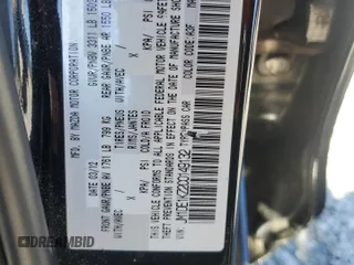 2012 Mazda 2 Sport with VIN JM1DE1KZ2C0149132, listed as a Copart auction lot 45177385 with 146,966 mi miles and Salvage Title. Bid and sale history available at DreamBid. Image 14.