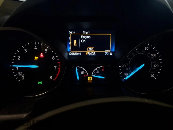 2017 Ford Escape SE with VIN 1FMCU9G92HUC01280, listed as a Copart auction lot 46753385 with 129,889 mi miles and Salvage Title. Bid and sale history available at carsss.com. Image 9.