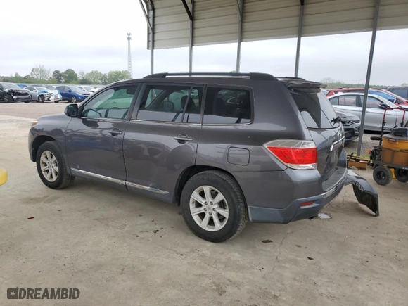 2013 Toyota Highlander with VIN 5TDZK3EH4DS106486, listed as a Copart auction lot 51058255 with 127,510 mi miles and Salvage Title. Bid and sale history available at carsss.com. Image 2.