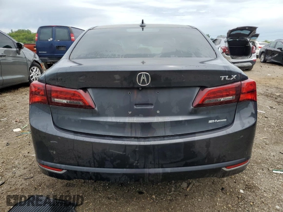 2015 Acura TLX Technology with VIN 19UUB3F57FA008214, listed as a Copart auction lot 58093535 with 106,741 mi miles and Salvage title. Bid and sale history available at DreamBid. Image 6.