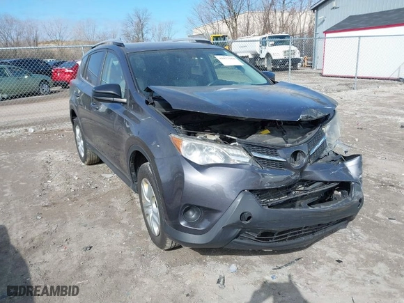 2015 Toyota RAV4 LE with VIN JTMBFREV7FJ027327, listed as a IAAI auction lot 41877564 with 121,831 mi miles. Bid and sale history available at carsss.com. Image 1.