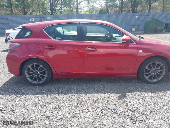 2012 Lexus CT 200h with VIN JTHKD5BH0C2080386, listed as a IAAI auction lot 42127670 with 153,019 mi miles. Bid and sale history available at carsss.com. Image 13.