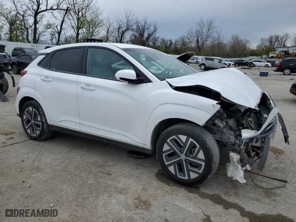 2023 Hyundai Kona Electric SE with VIN KM8K23AG3PU187071, listed as a Copart auction lot 52254685 with 0 mi miles and Non Repairable. Bid and sale history available at carsss.com. Image 4.