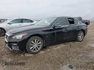 2018 Infiniti Q50 2.0t LUXE with VIN JN1CV7AP4JM241592, listed as a Copart auction lot 46534245 with 122,104 mi miles and Clean Title. Bid and sale history available at carsss.com. Image 1.