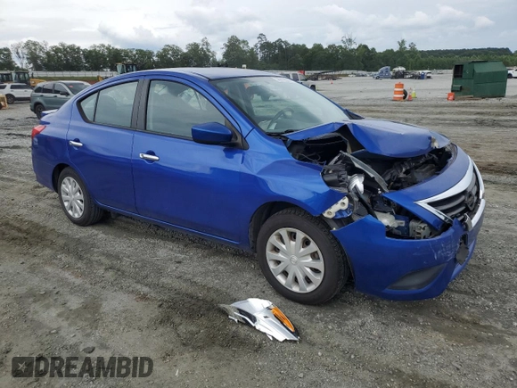 2017 Nissan Versa S with VIN 3N1CN7AP4HL812471, listed as a Copart auction lot 58919625 with 90,012 mi miles and Salvage title. Bid and sale history available at DreamBid. Image 4.