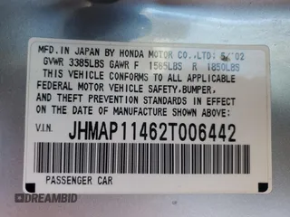2002 Honda S2000 с VIN JHMAP11462T006442, выставлен на аукционе Copart как лот 84055404 с пробегом 99 114 миль миль и Списание • Salvage title. История ставок и продаж доступна на DreamBid. Изображение 12.