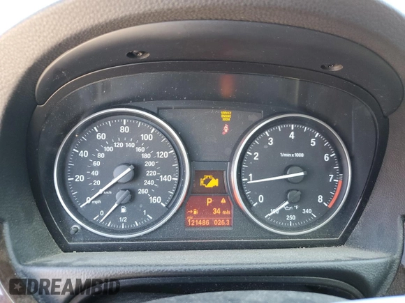 2010 BMW 3 Series 335i xDrive with VIN WBAPL3C50AA407839, listed as a Copart auction lot 52859285 with 121,486 mi miles and Salvage title. Bid and sale history available at DreamBid. Image 9.