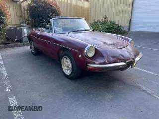1969 Alfa Romeo Spider z VIN AR1481093, wystawiony jako Copart lot #55366765 z przebiegiem 94 213 mil mil oraz Tytuł czysty. Historia ofert i sprzedaży dostępna na DreamBid. Obrazek 1.