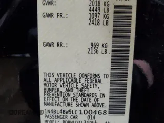 2020 Nissan Altima 2.5 S with VIN 1N4BL4BW9LC100468, listed as a Copart auction lot 52067995 with 42,766 mi miles and Salvage Title. Bid and sale history available at carsss.com. Image 13.